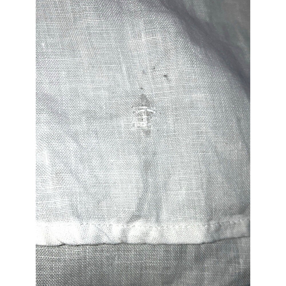 ETON SLIM L Solid White 100% Linen Long Sleeve Dress / Casual Men's Shirt Button - Picture 6 of 6